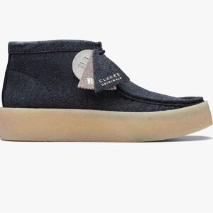 Clarks Men's Wallabee Cup Boot Black Eco Leather